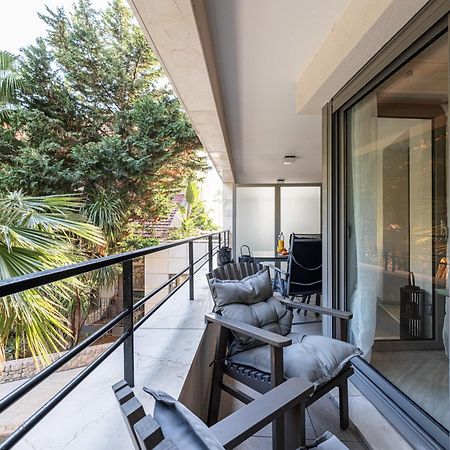 Studio Centre Terrasse Climatisation 50M Plage 芒通 外观 照片