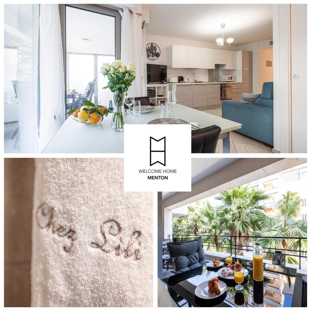 Studio Centre Terrasse Climatisation 50M Plage 芒通 外观 照片